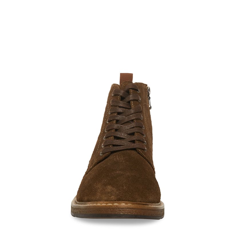 Botines Steve Madden Mitchell Gamuza Hombre Marrones Oscuro | ES YW1839